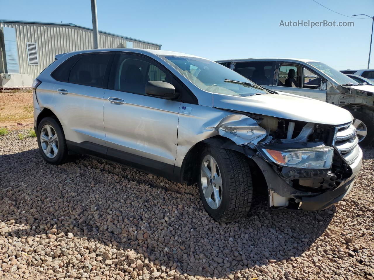 2017 Ford Edge Se Gray vin: 2FMPK3G94HBC65699