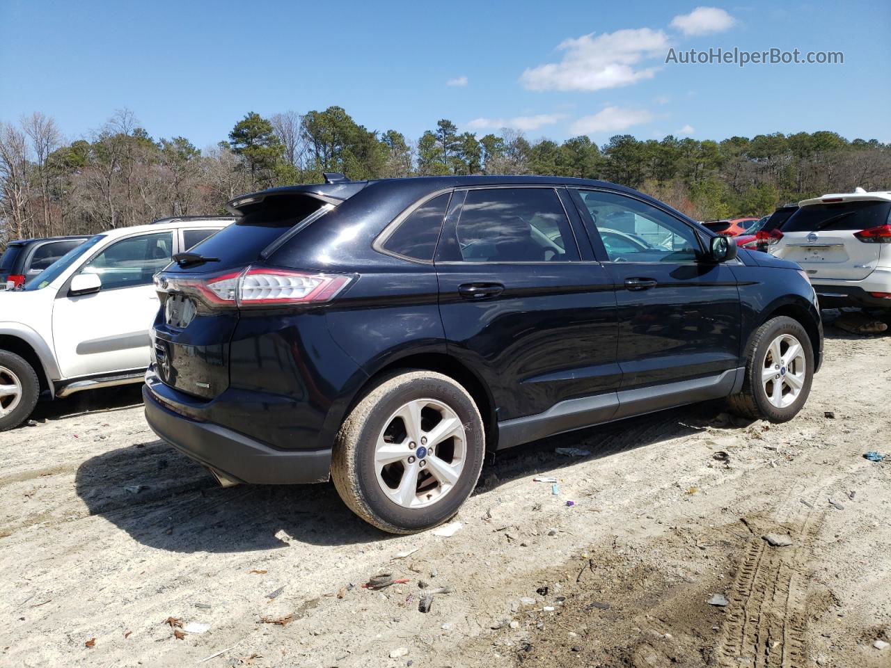 2018 Ford Edge Se Black vin: 2FMPK3G94JBC24494