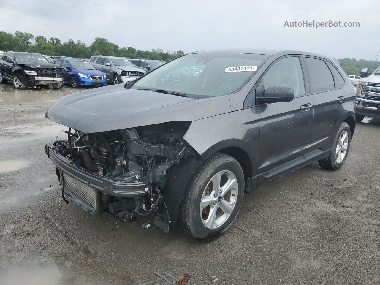 2019 Ford Edge Se Gray vin: 2FMPK3G94KBB14403