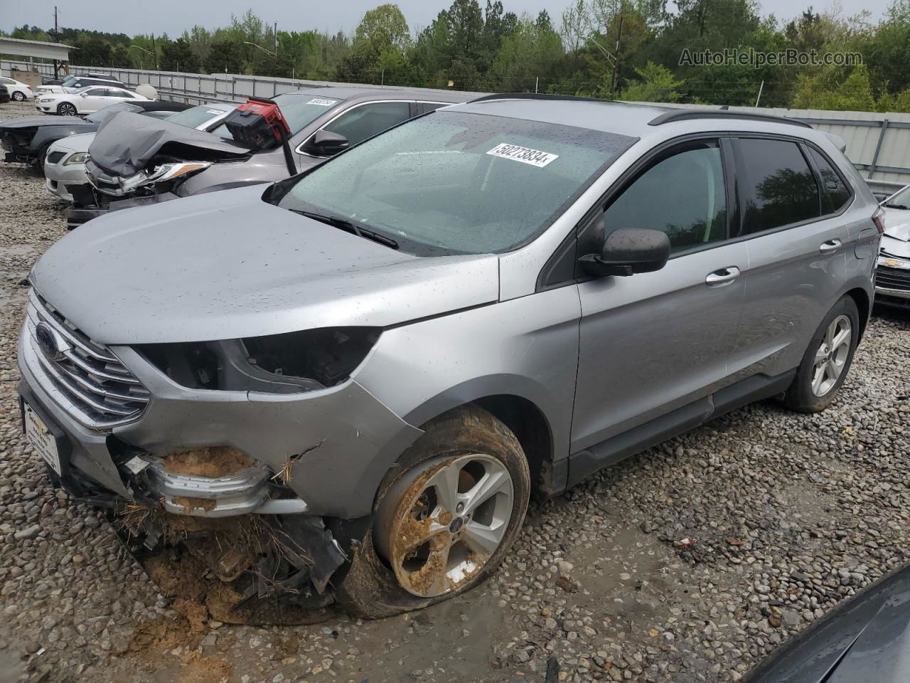 2020 Ford Edge Se Silver vin: 2FMPK3G94LBB54532