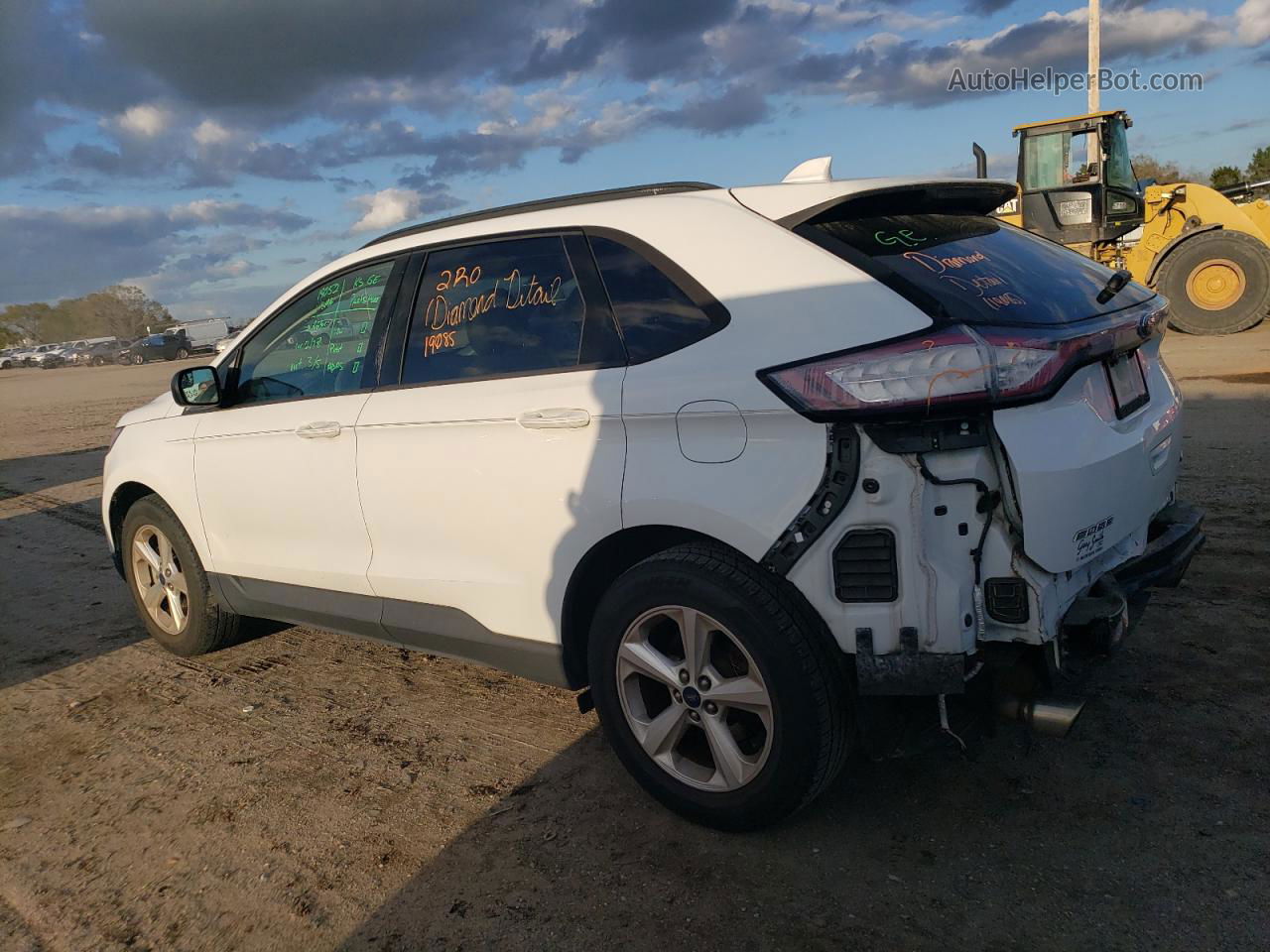 2016 Ford Edge Se White vin: 2FMPK3G95GBC04635