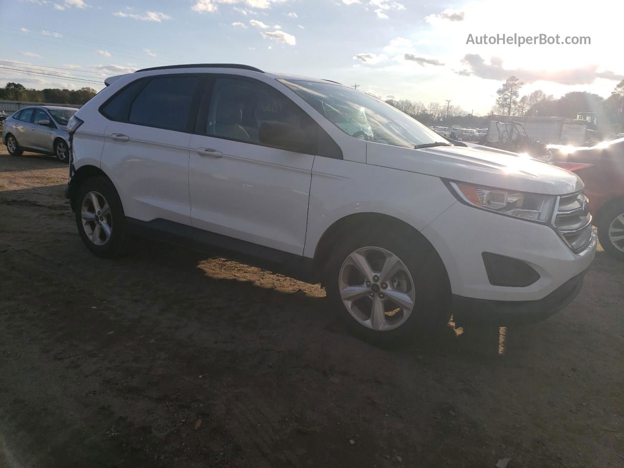 2016 Ford Edge Se White vin: 2FMPK3G95GBC04635