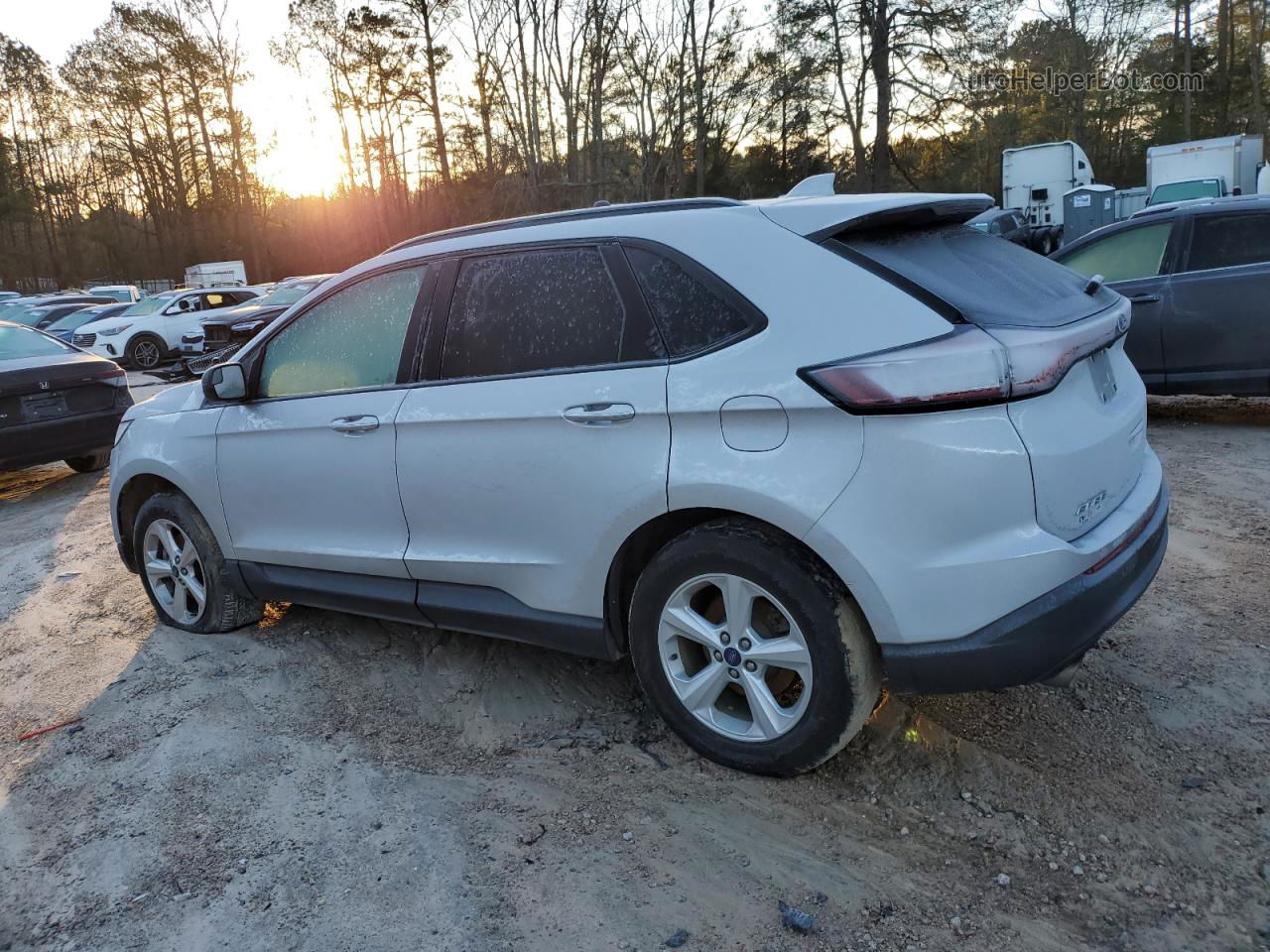 2016 Ford Edge Se Silver vin: 2FMPK3G95GBC49171