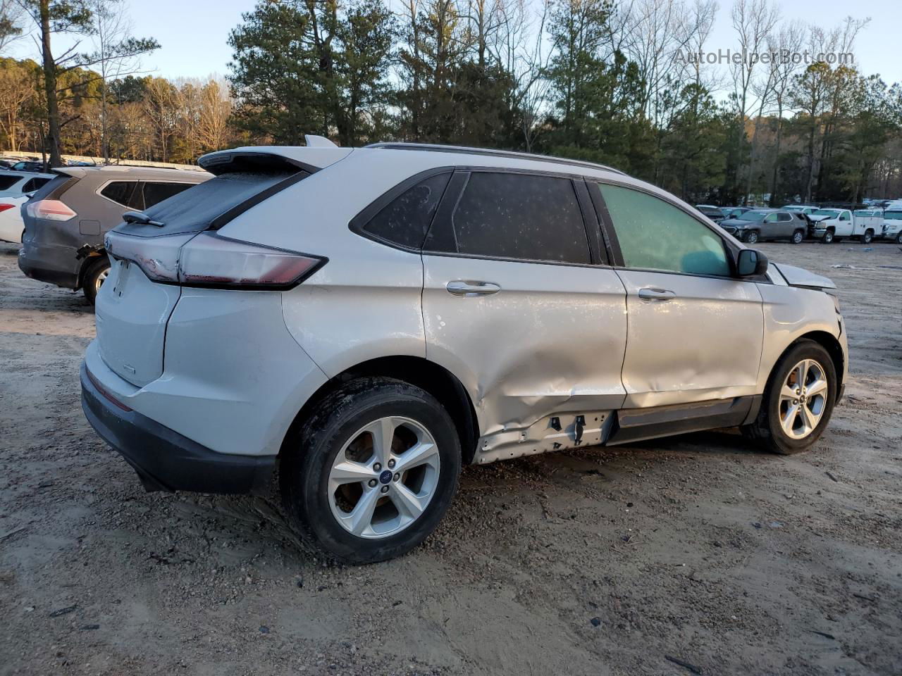 2016 Ford Edge Se Silver vin: 2FMPK3G95GBC49171