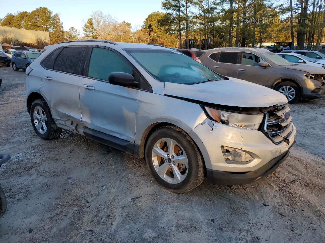 2016 Ford Edge Se Silver vin: 2FMPK3G95GBC49171