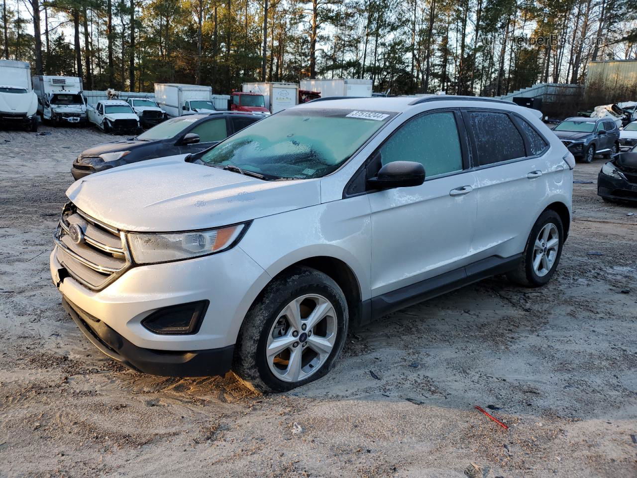 2016 Ford Edge Se Silver vin: 2FMPK3G95GBC49171