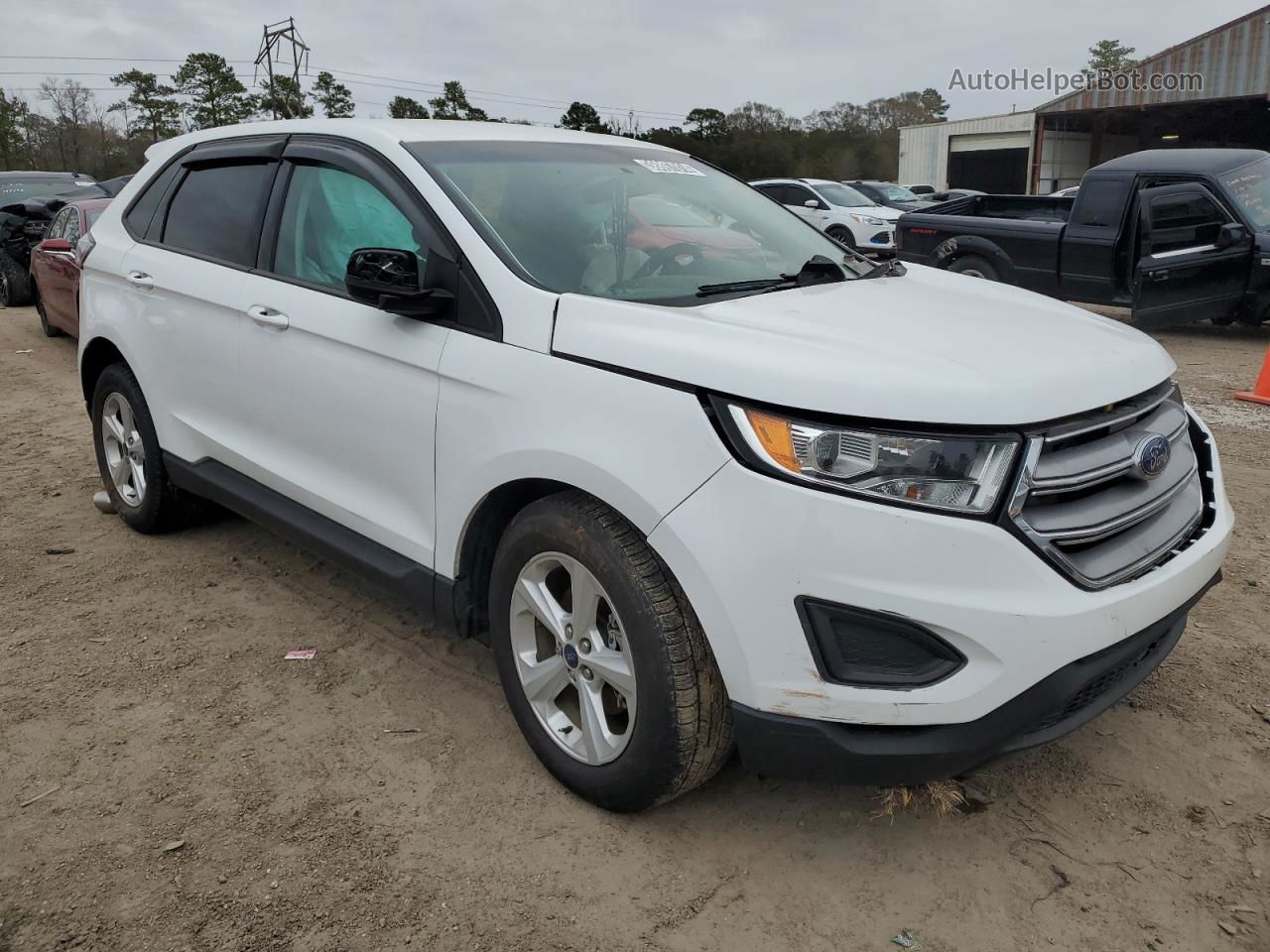 2017 Ford Edge Se White vin: 2FMPK3G95HBB40923