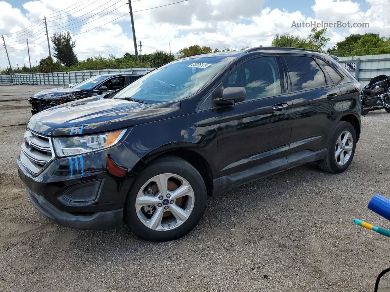 2018 Ford Edge Se Black vin: 2FMPK3G95JBB02971