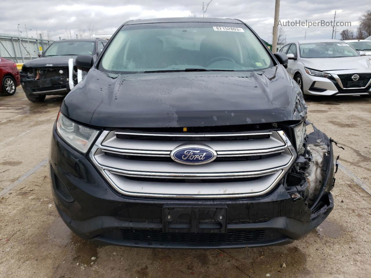 2017 Ford Edge Se Черный vin: 2FMPK3G96HBB20812