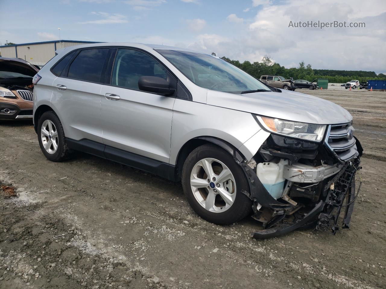 2018 Ford Edge Se Silver vin: 2FMPK3G96JBC53656