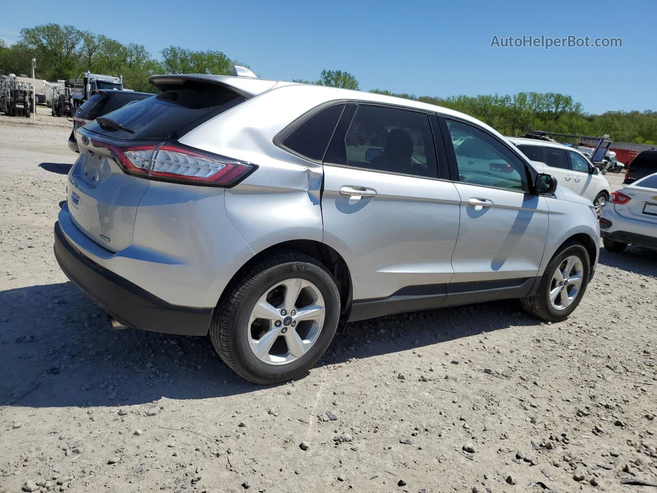 2016 Ford Edge Se Silver vin: 2FMPK3G97GBC00831