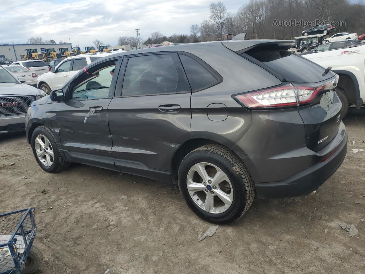 2017 Ford Edge Se Gray vin: 2FMPK3G97HBC66345