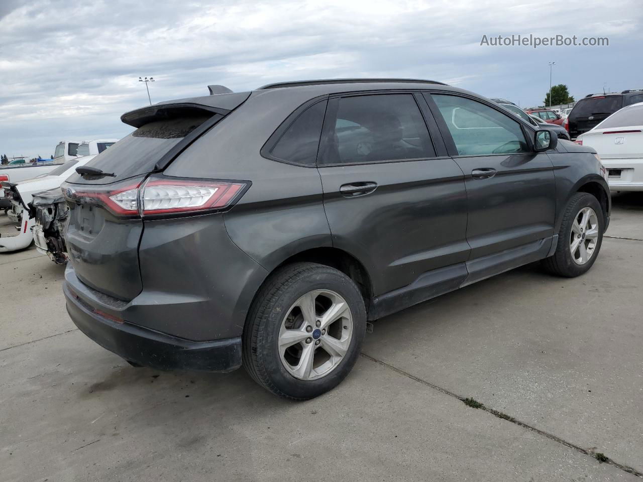 2018 Ford Edge Se Gray vin: 2FMPK3G97JBB73282