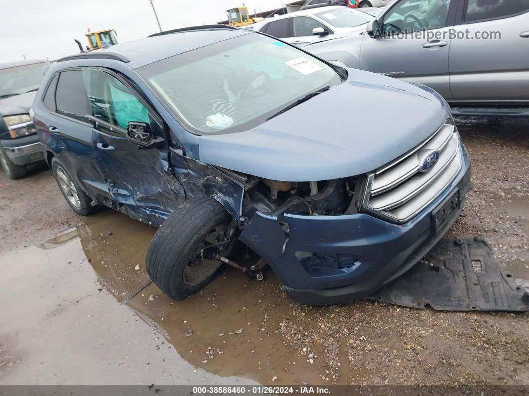 2018 Ford Edge Se Blue vin: 2FMPK3G97JBB79017