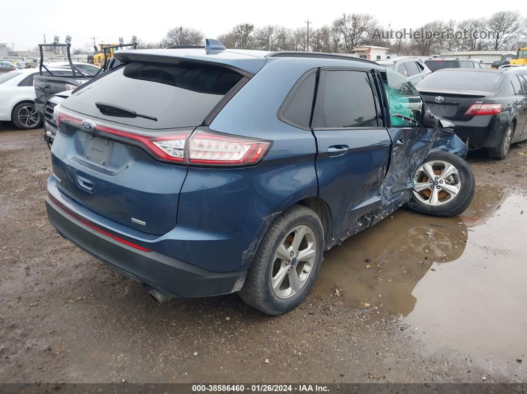 2018 Ford Edge Se Синий vin: 2FMPK3G97JBB79017