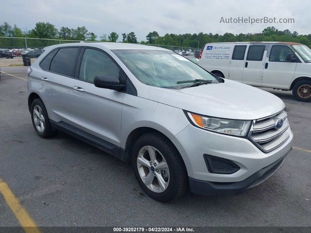 2016 Ford Edge Se Silver vin: 2FMPK3G98GBC00613