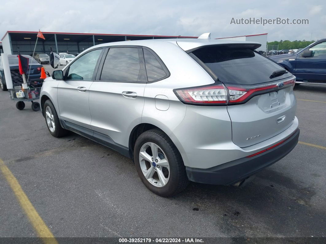 2016 Ford Edge Se Silver vin: 2FMPK3G98GBC00613