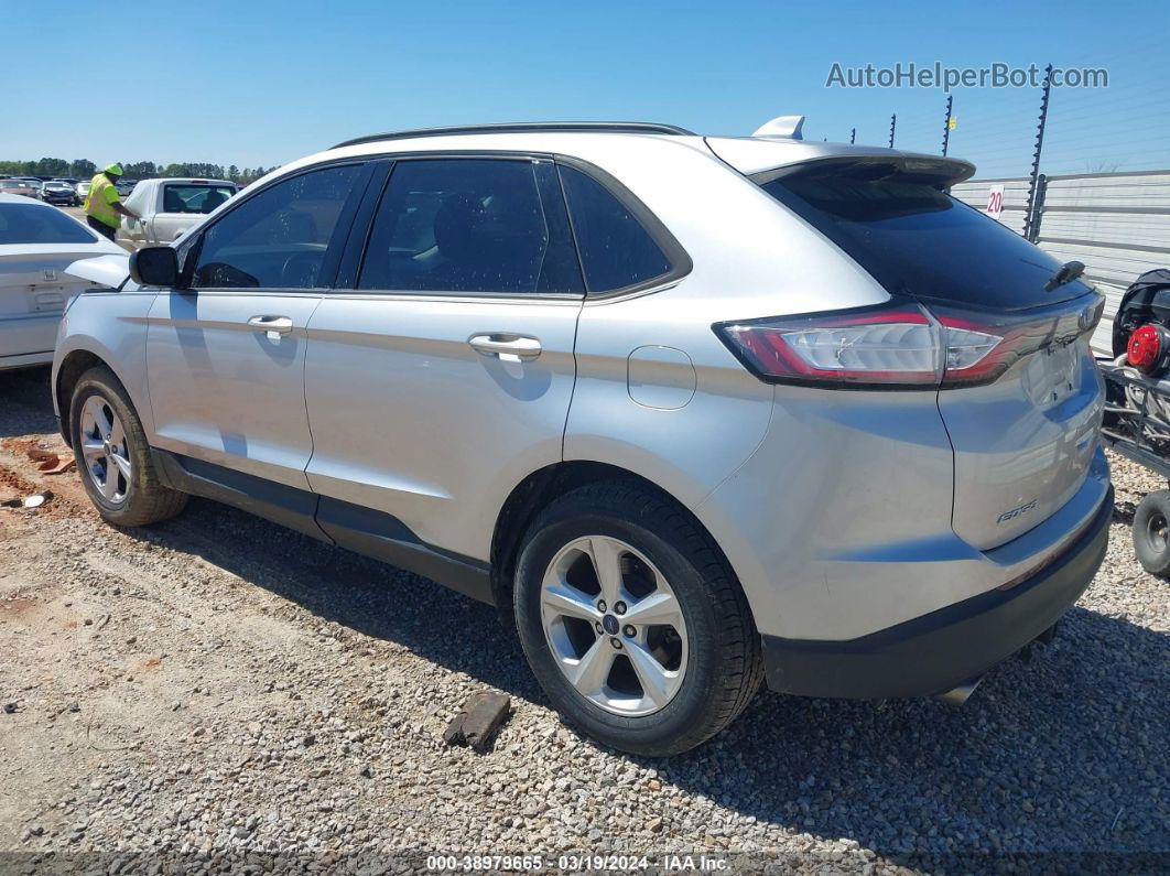 2017 Ford Edge Se Silver vin: 2FMPK3G98HBB86777