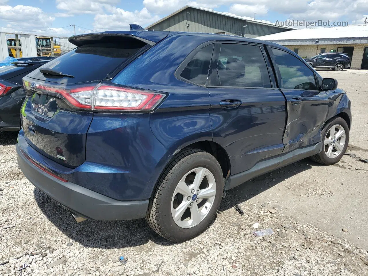 2017 Ford Edge Se Blue vin: 2FMPK3G98HBC59453