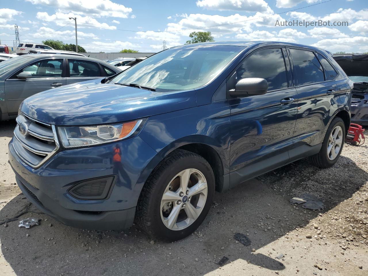 2017 Ford Edge Se Blue vin: 2FMPK3G98HBC59453