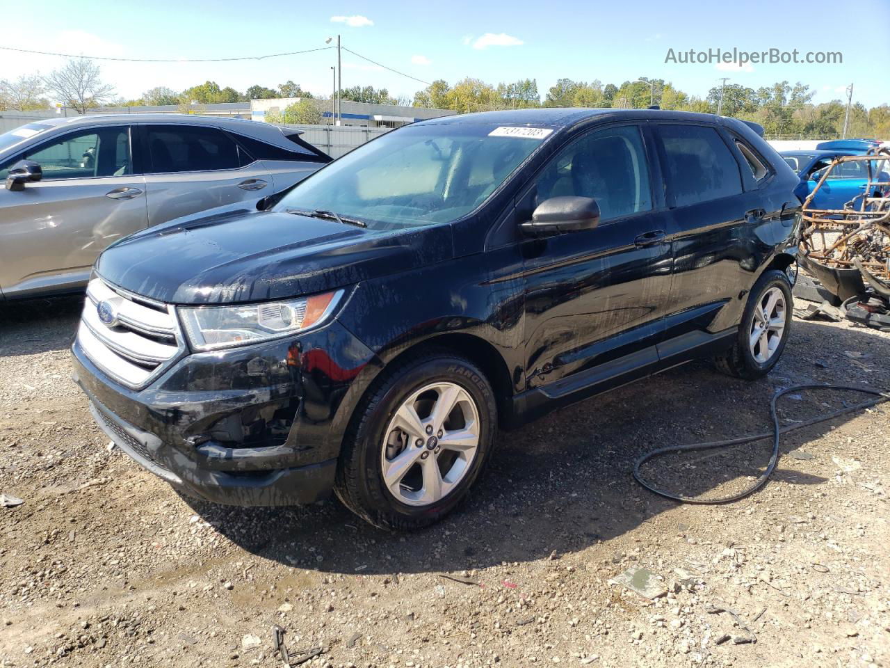 2018 Ford Edge Se Black vin: 2FMPK3G98JBC25759