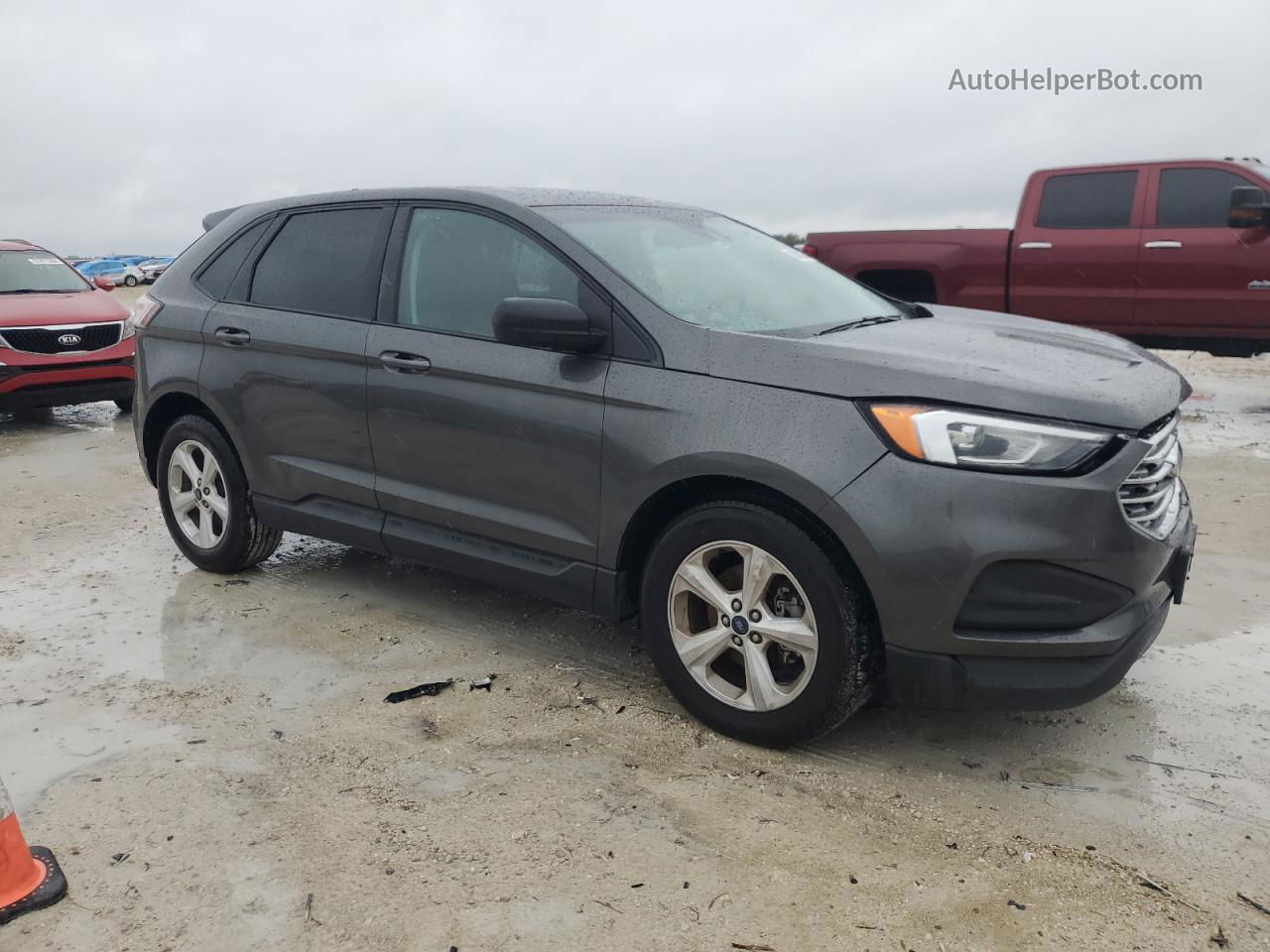 2020 Ford Edge Se Gray vin: 2FMPK3G98LBA23734