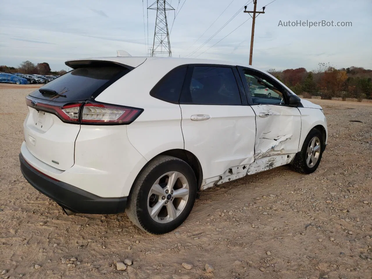 2016 Ford Edge Se White vin: 2FMPK3G99GBB59828