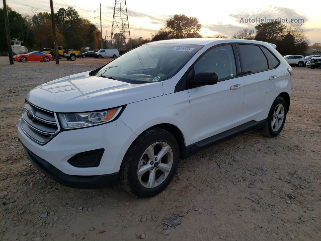 2016 Ford Edge Se White vin: 2FMPK3G99GBB59828