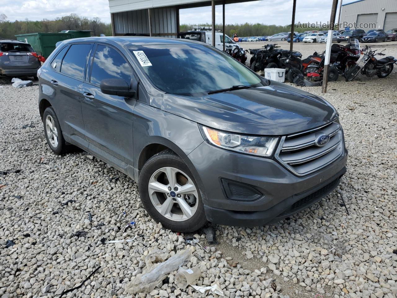 2016 Ford Edge Se Gray vin: 2FMPK3G99GBB81912