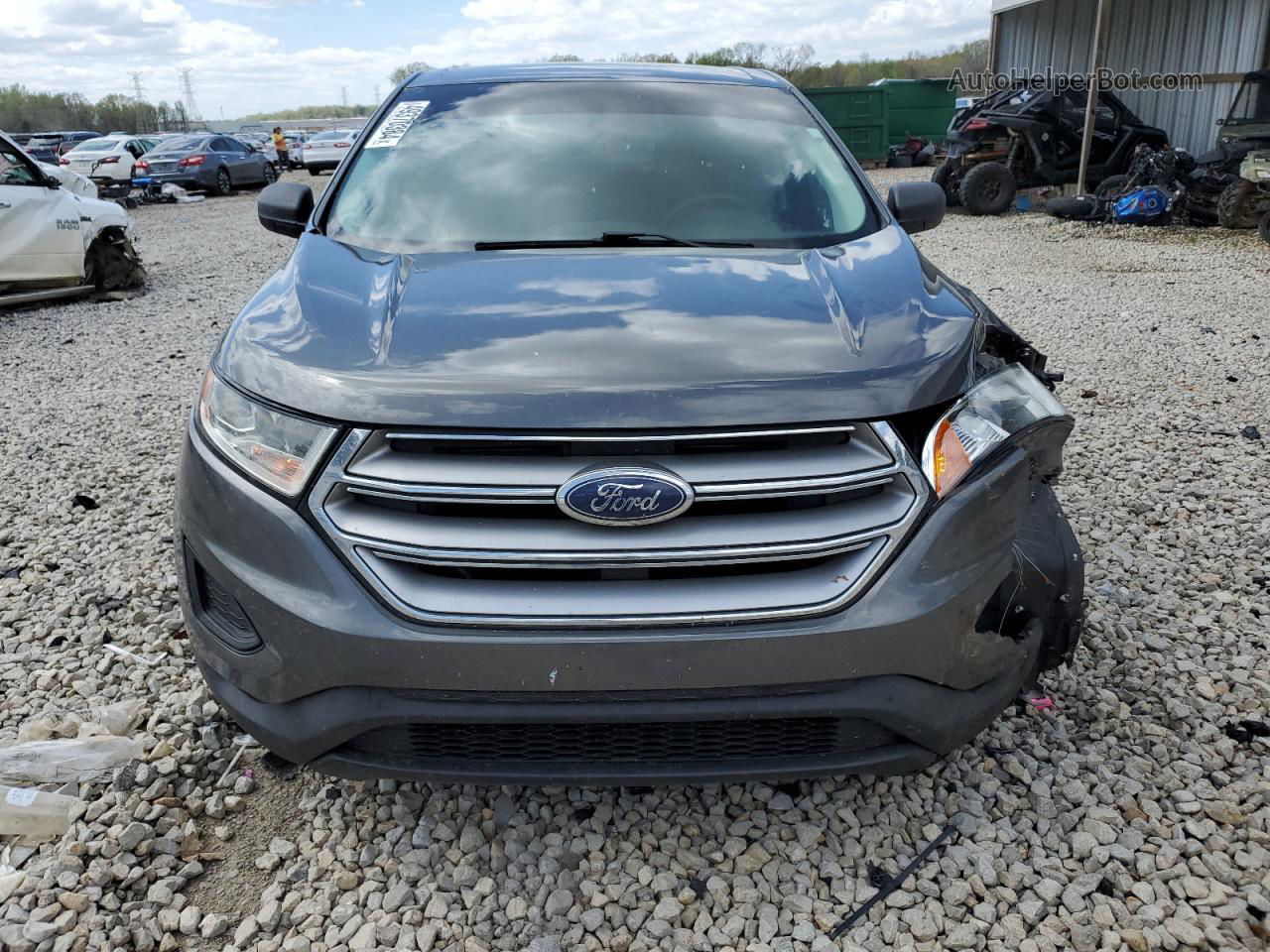 2016 Ford Edge Se Gray vin: 2FMPK3G99GBB81912