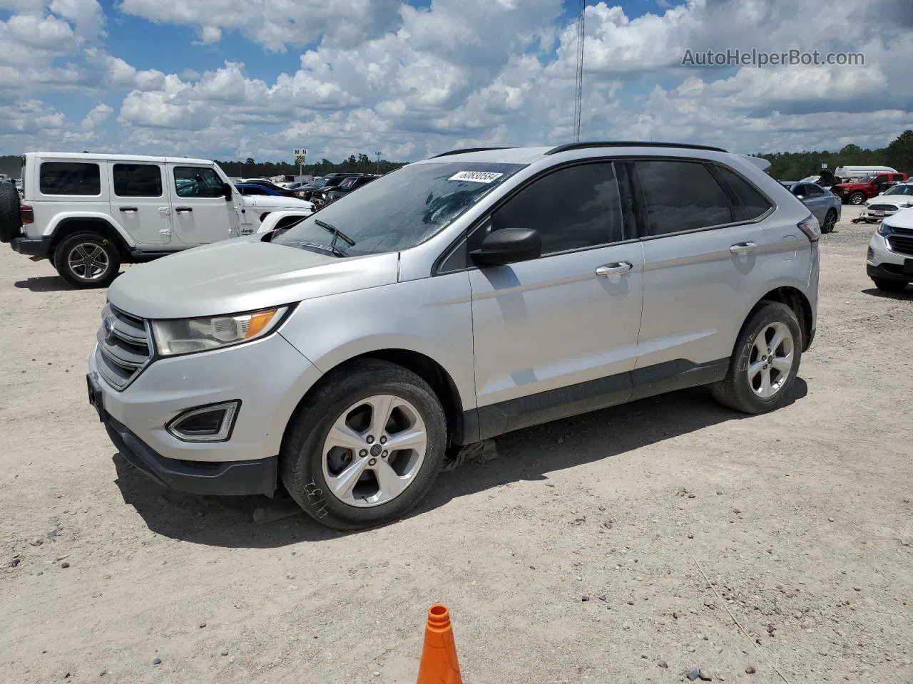 2018 Ford Edge Se Silver vin: 2FMPK3G99JBB12998