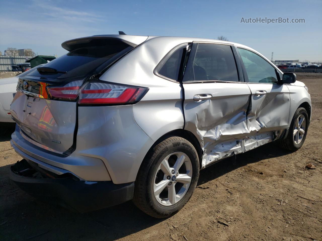 2019 Ford Edge Se White vin: 2FMPK3G99KBB20181