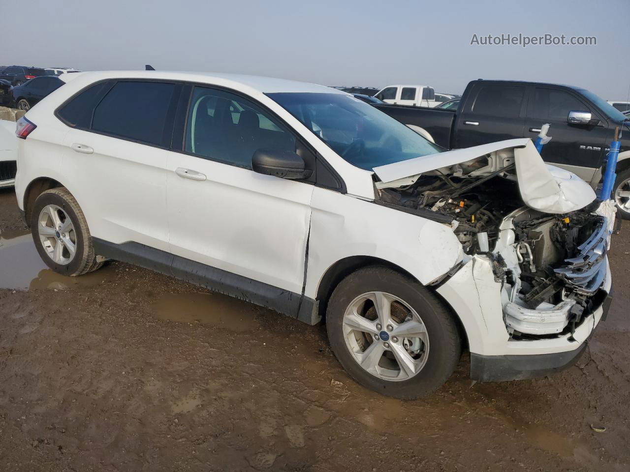 2020 Ford Edge Se White vin: 2FMPK3G99LBA91346