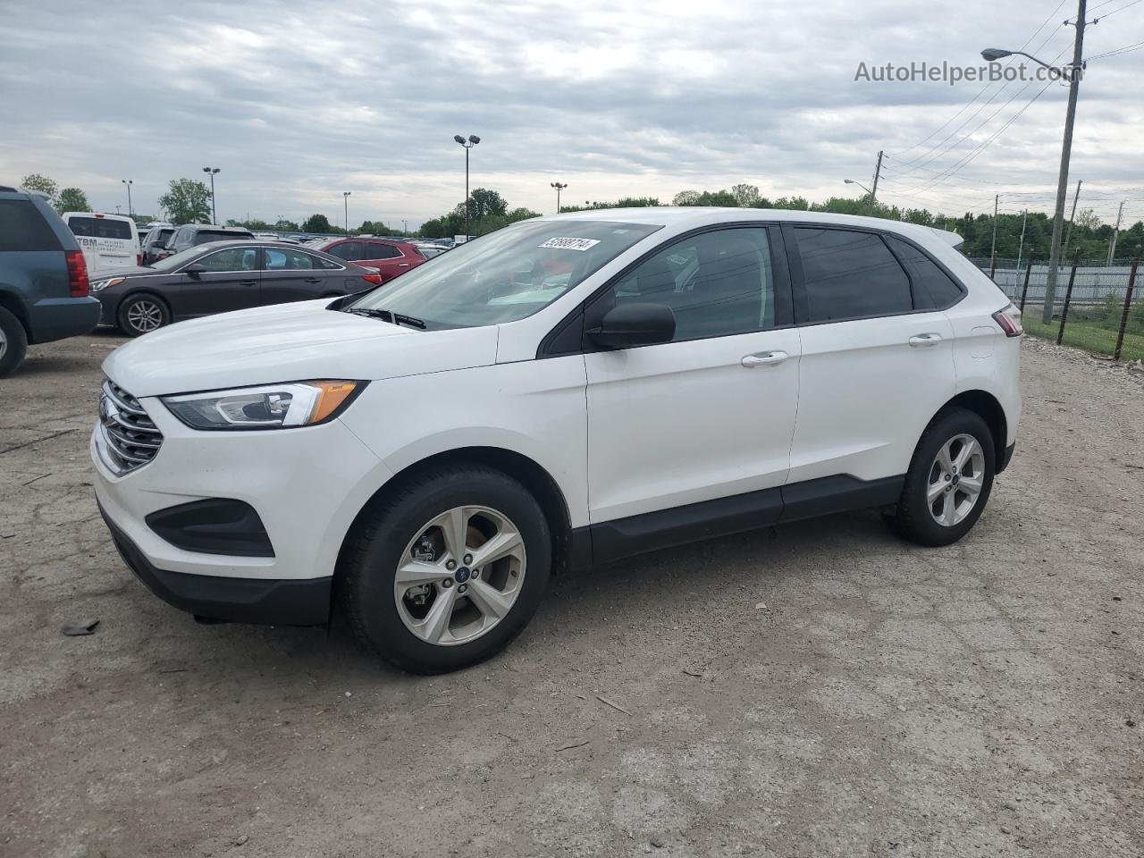 2020 Ford Edge Se White vin: 2FMPK3G99LBB58060