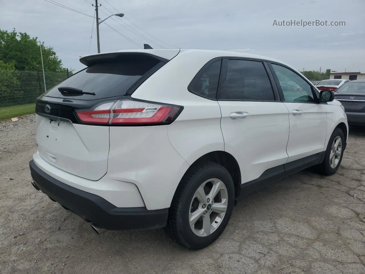 2020 Ford Edge Se White vin: 2FMPK3G99LBB58060