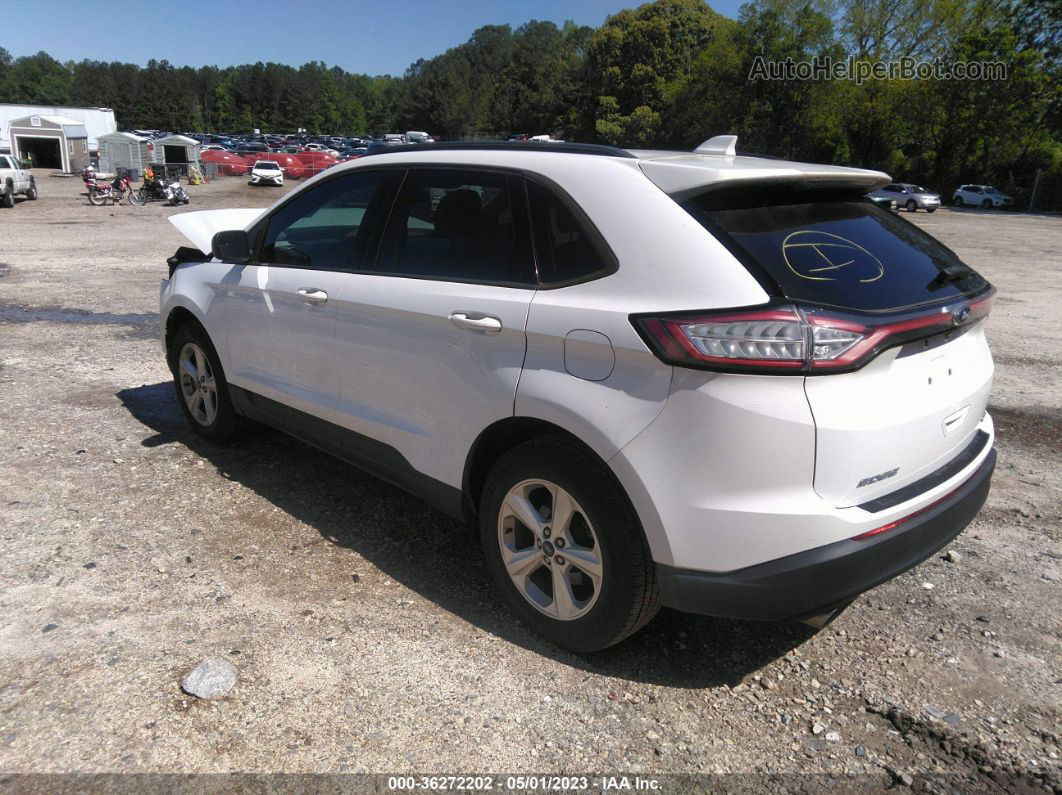 2017 Ford Edge Se White vin: 2FMPK3G9XHBB02040