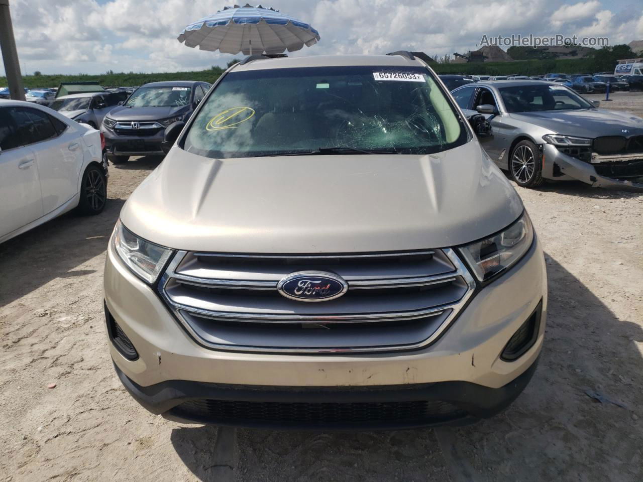 2018 Ford Edge Se Beige vin: 2FMPK3G9XJBB11973