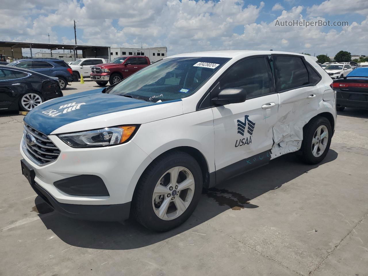 2020 Ford Edge Se White vin: 2FMPK3G9XLBA73163