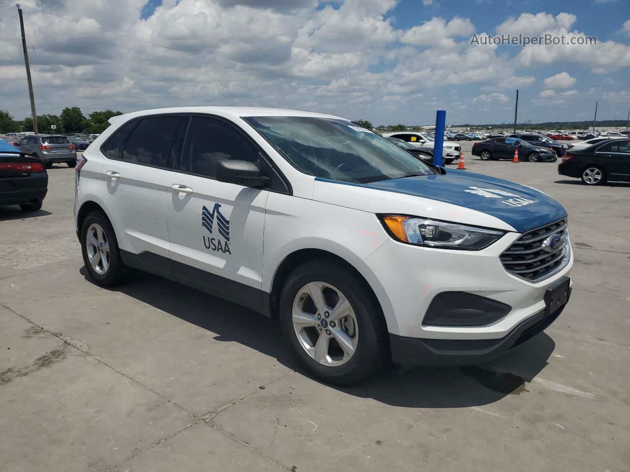 2020 Ford Edge Se White vin: 2FMPK3G9XLBA73163