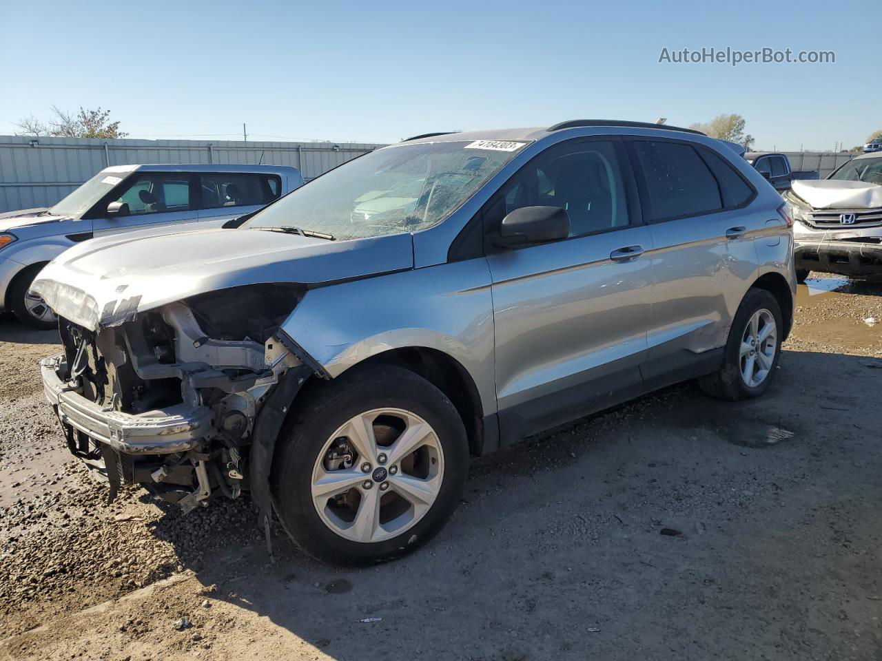 2020 Ford Edge Se Silver vin: 2FMPK3G9XLBB14181