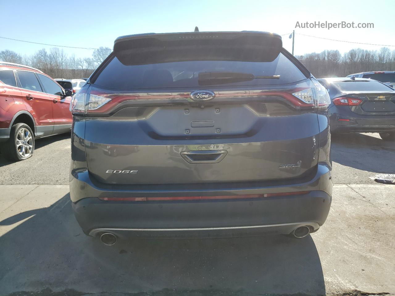 2017 Ford Edge Sel Charcoal vin: 2FMPK3J81HBC07503