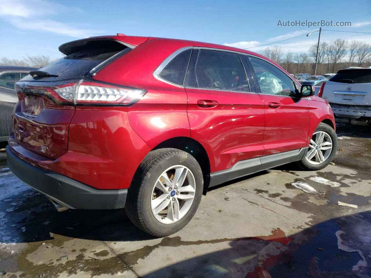 2018 Ford Edge Sel Бордовый vin: 2FMPK3J81JBC50471