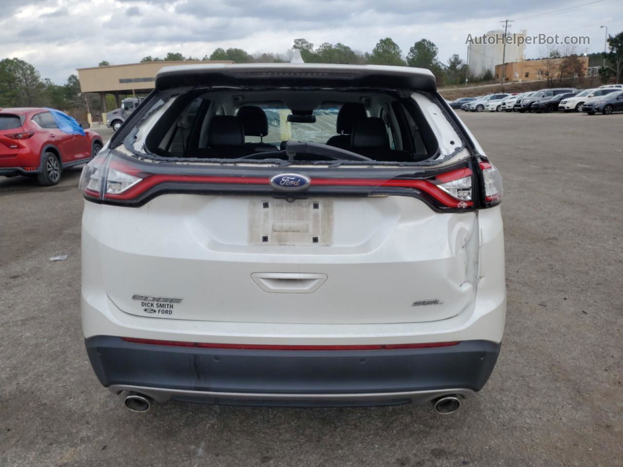 2016 Ford Edge Sel White vin: 2FMPK3J82GBB02466