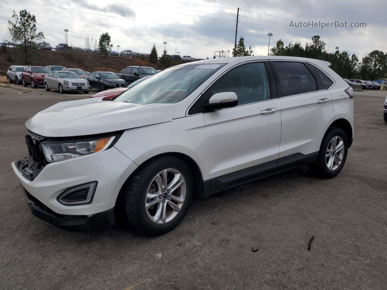 2016 Ford Edge Sel White vin: 2FMPK3J82GBB02466