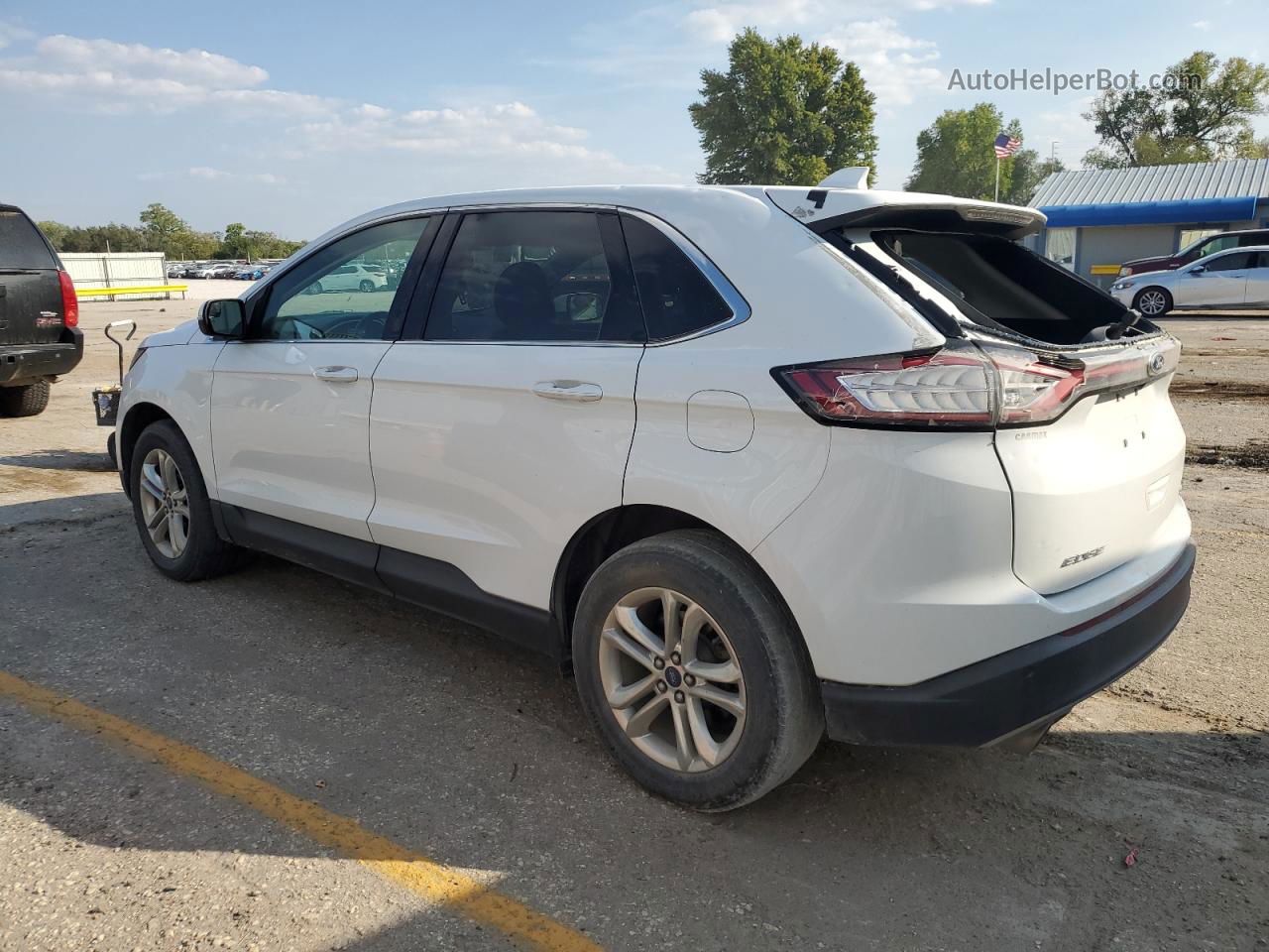 2017 Ford Edge Sel White vin: 2FMPK3J82HBC63983