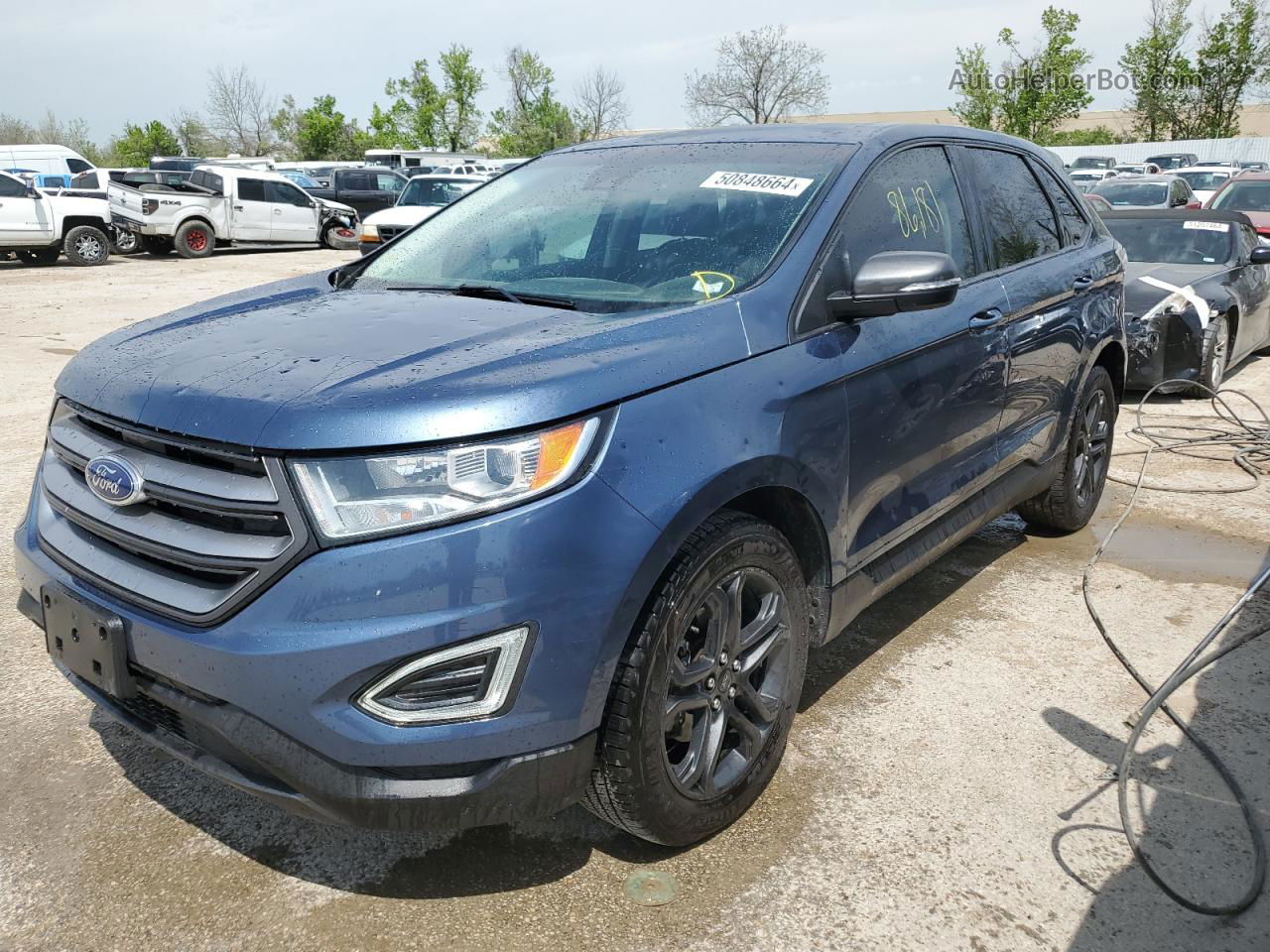 2018 Ford Edge Sel Blue vin: 2FMPK3J82JBB36981