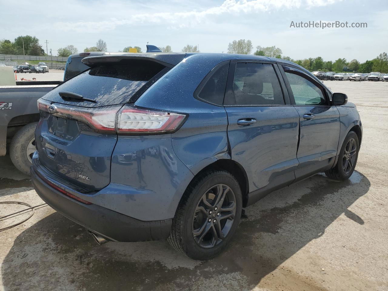 2018 Ford Edge Sel Blue vin: 2FMPK3J82JBB36981