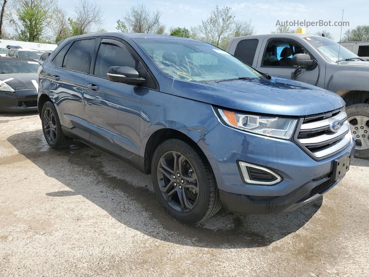 2018 Ford Edge Sel Blue vin: 2FMPK3J82JBB36981