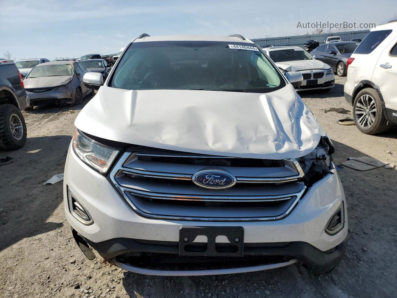 2016 Ford Edge Sel White vin: 2FMPK3J83GBB86894