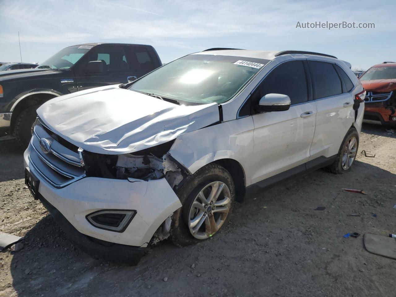 2016 Ford Edge Sel White vin: 2FMPK3J83GBB86894